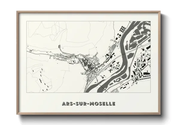 Une affiche de carte sur Ars-sur-Moselle