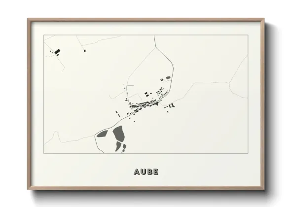 Une affiche de carte sur Aube