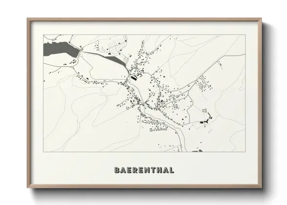 Une affiche de carte sur Baerenthal