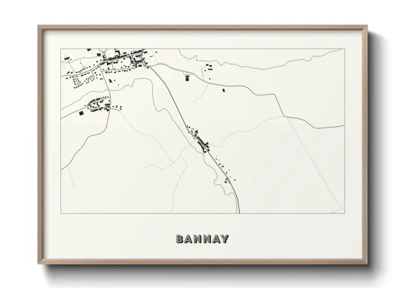 Une affiche de carte sur Bannay