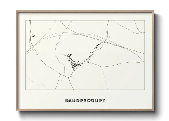 Une affiche de carte sur Baudrecourt