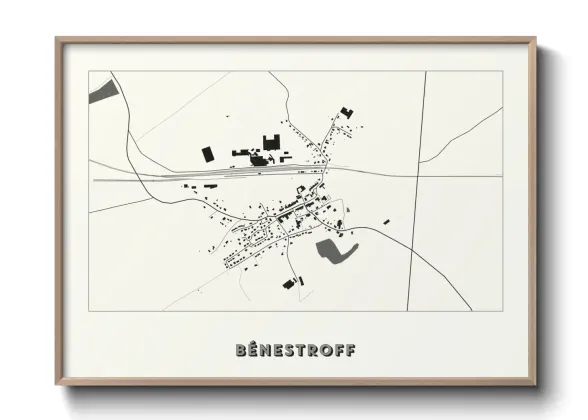 Une affiche de carte sur Bénestroff