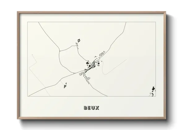 Une affiche de carte sur Beux
