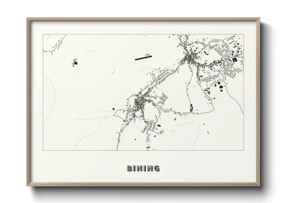 Une affiche de carte sur Bining