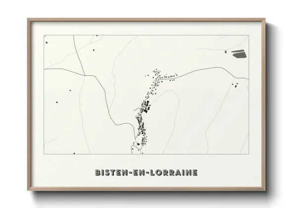 Une affiche de carte sur Bisten-en-Lorraine