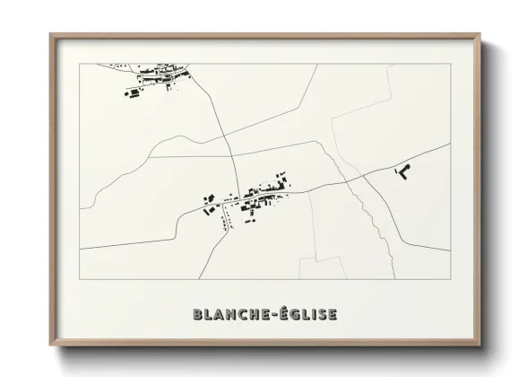 Une affiche de carte sur Blanche-Église