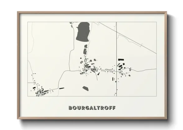Une affiche de carte sur Bourgaltroff