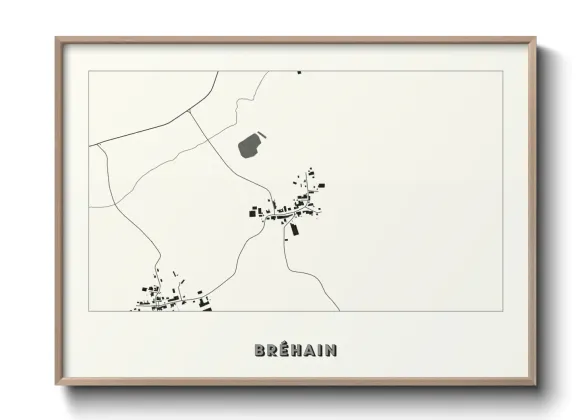 Une affiche de carte sur Bréhain