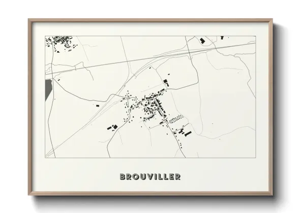 Une affiche de carte sur Brouviller