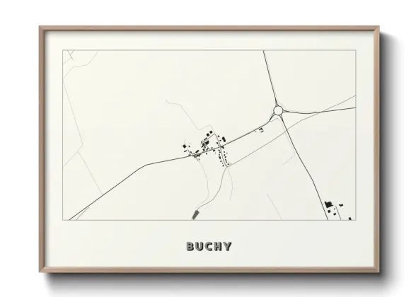 Une affiche de carte sur Buchy