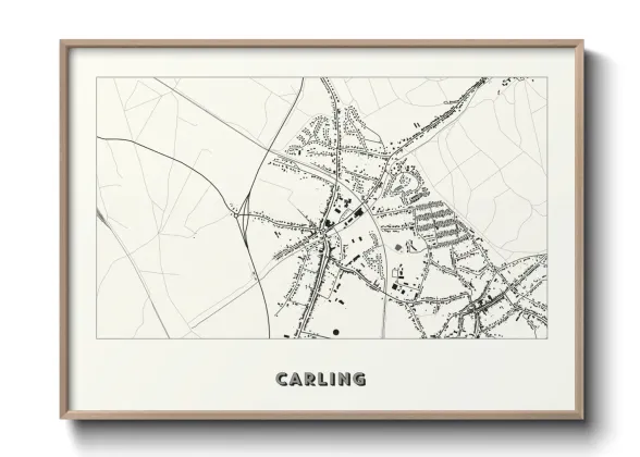 Une affiche de carte sur Carling