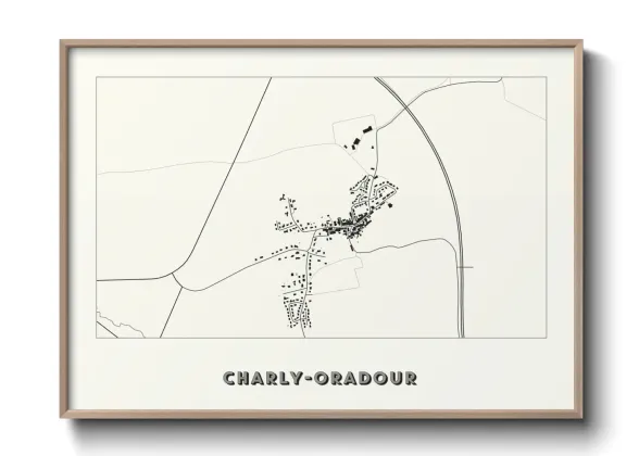 Une affiche de carte sur Charly-Oradour