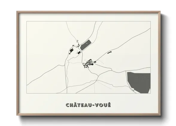 Une affiche de carte sur Château-Voué