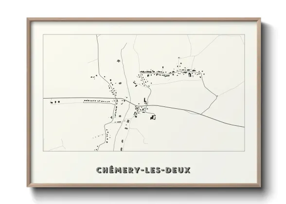 Une affiche de carte sur Chémery-les-Deux