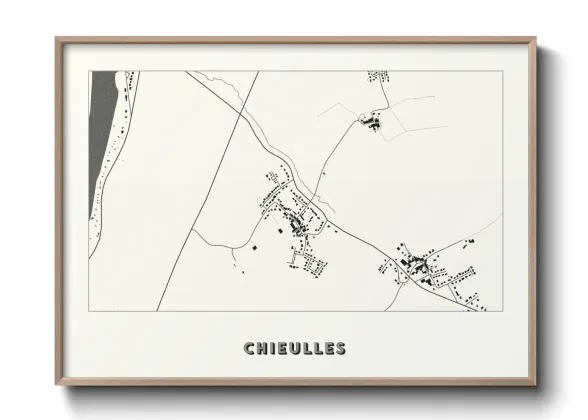 Une affiche de carte sur Chieulles