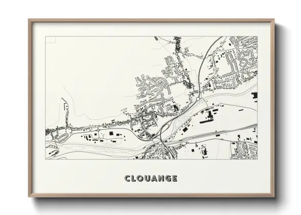 Une affiche de carte sur Clouange