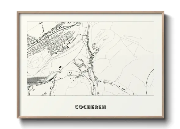 Une affiche de carte sur Cocheren