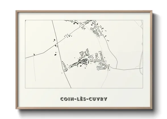 Une affiche de carte sur Coin-lès-Cuvry
