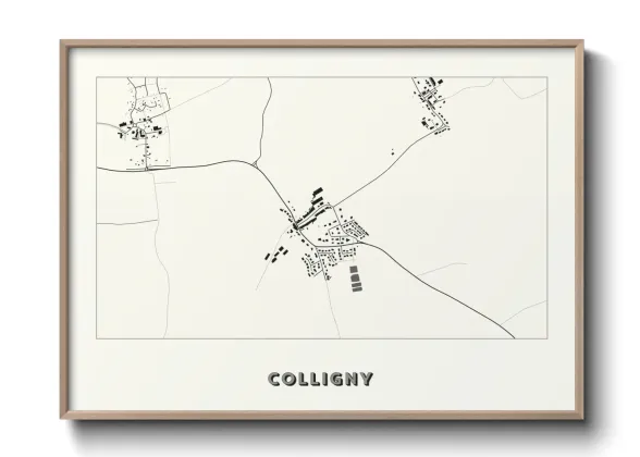 Une affiche de carte sur Colligny