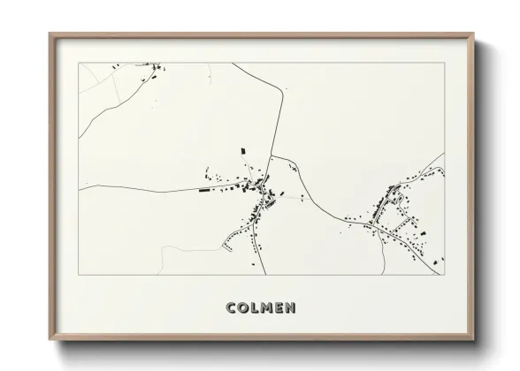 Une affiche de carte sur Colmen