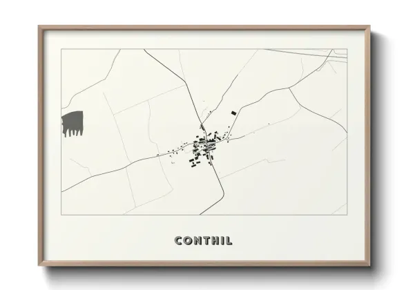 Une affiche de carte sur Conthil