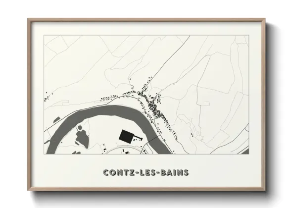 Une affiche de carte sur Contz-les-Bains