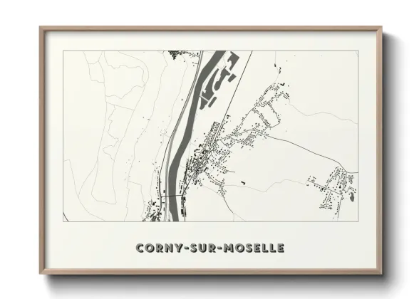 Une affiche de carte sur Corny-sur-Moselle