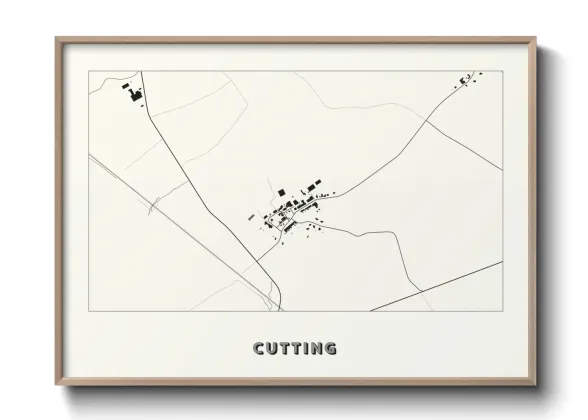 Une affiche de carte sur Cutting