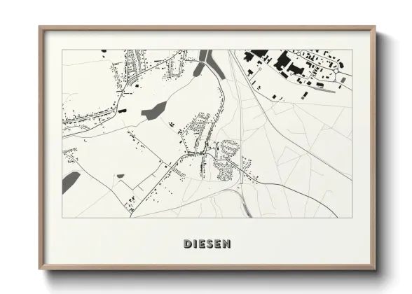 Une affiche de carte sur Diesen