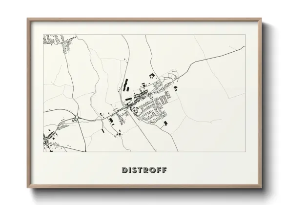 Une affiche de carte sur Distroff
