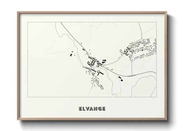 Une affiche de carte sur Elvange