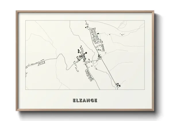 Une affiche de carte sur Elzange