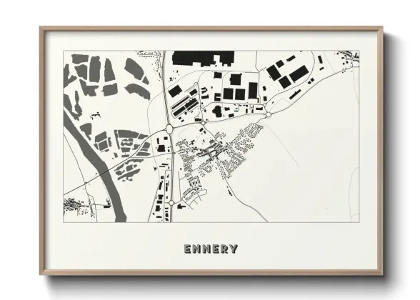 Une affiche de carte sur Ennery