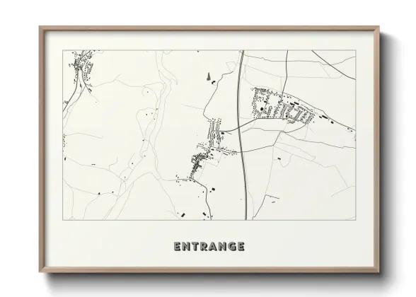 Une affiche de carte sur Entrange