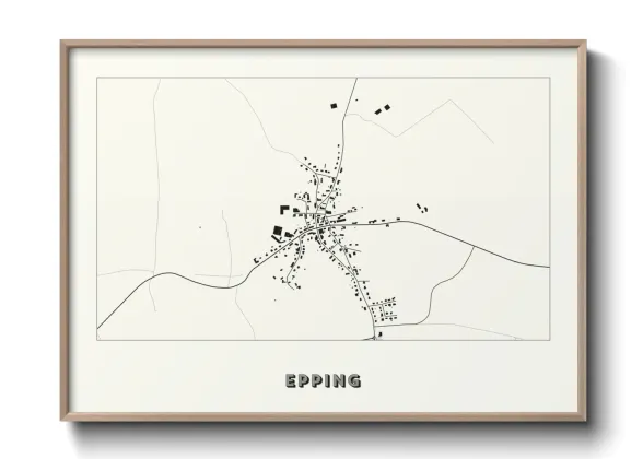 Une affiche de carte sur Epping