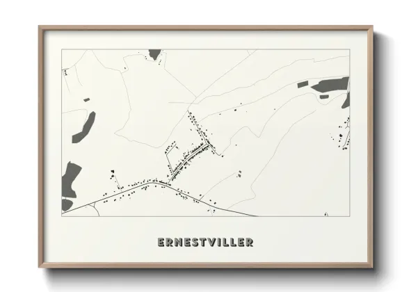 Une affiche de carte sur Ernestviller