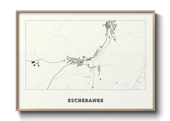 Une affiche de carte sur Escherange