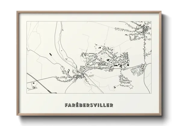 Une affiche de carte sur Farébersviller