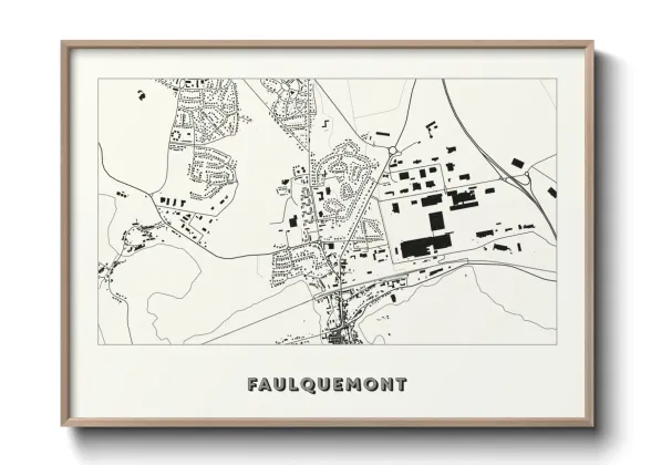 Une affiche de carte sur Faulquemont