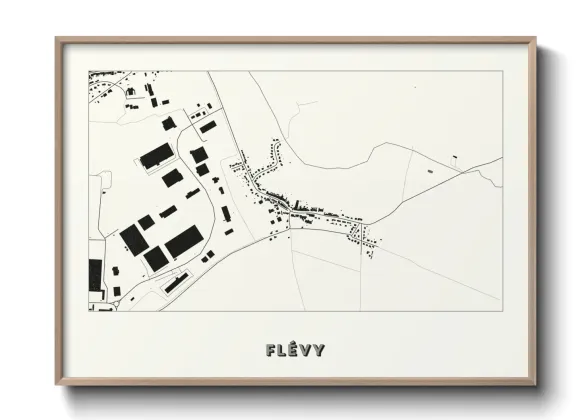 Une affiche de carte sur Flévy