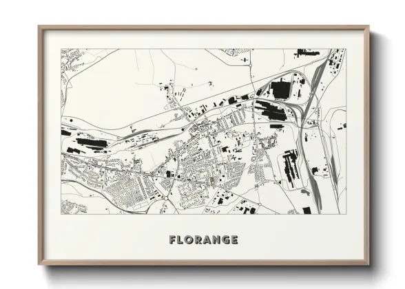 Une affiche de carte sur Florange
