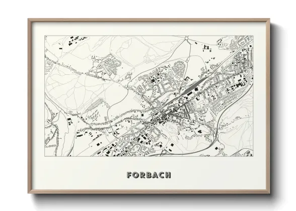 Une affiche de carte sur Forbach