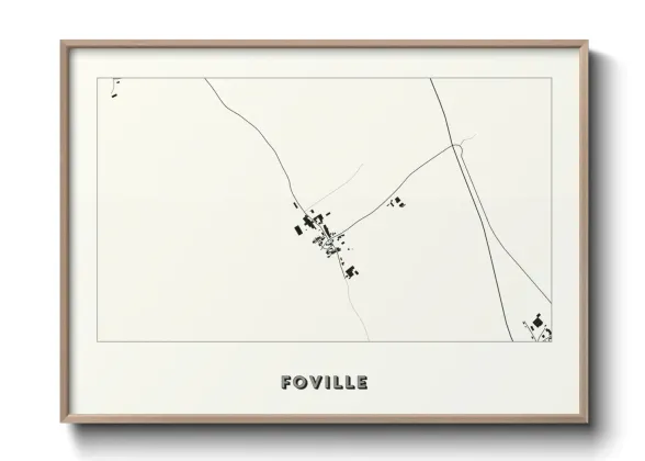 Une affiche de carte sur Foville