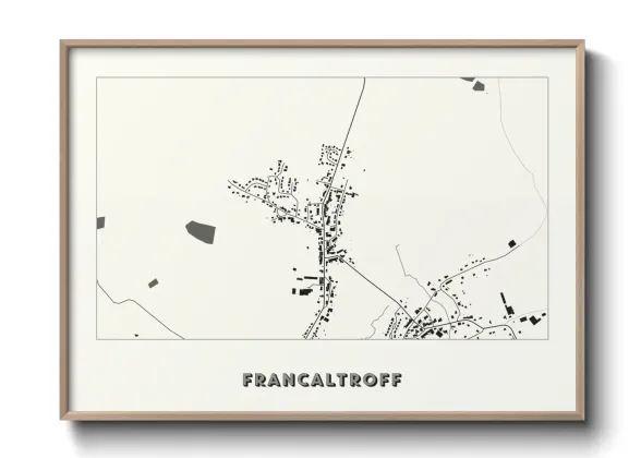 Une affiche de carte sur Francaltroff