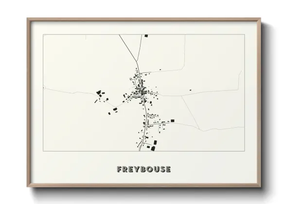 Une affiche de carte sur Freybouse