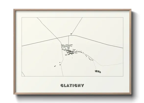 Une affiche de carte sur Glatigny