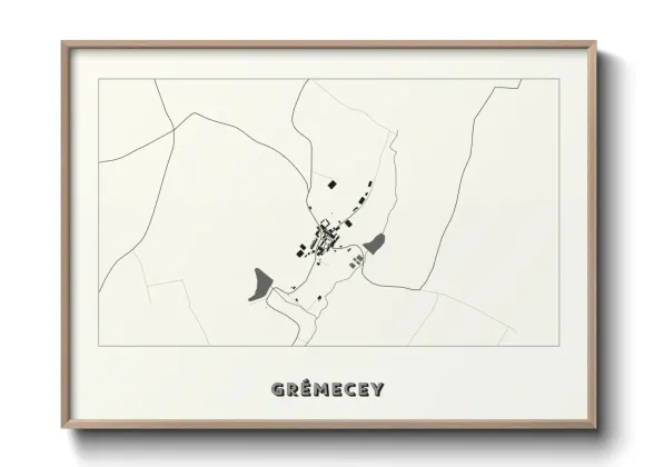Une affiche de carte sur Grémecey
