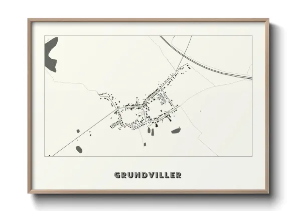 Une affiche de carte sur Grundviller