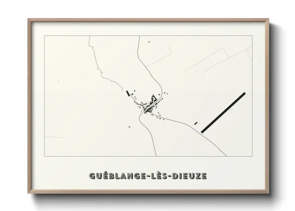 Une affiche de carte sur Guéblange-lès-Dieuze
