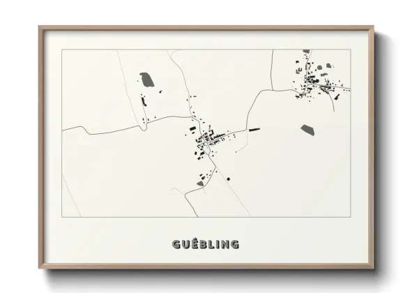 Une affiche de carte sur Guébling